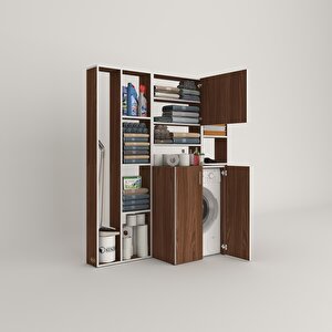 Çamaşır Makinesi Dolabı Kasparovmega Cvz 180*156*55-20 Banyo Kapaklı Arkalıksız