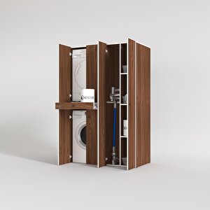 Çamaşır-kurutma Makinesi Dolabı Şahrur Sağ Cvz 187*120*60 Çekmeceli Banyo