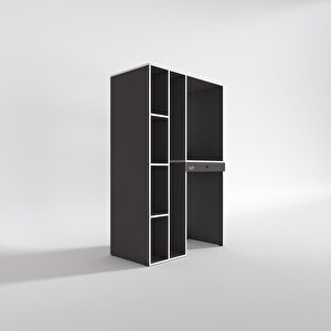 Çamaşır-kurutma Makinesi Dolabı Gutas Sol Gri 187*120*60 Çekmeceli Banyo