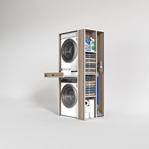 Çamaşır-kurutma Makinesi Dolabı Bacce Sağ Crd 187*090*60 Çekmeceli Banyo