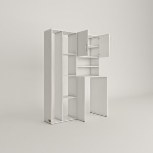 Çamaşır Makinesi Dolabı Hayzumsüpürgemdf Byz 180*126*55 % 100 Mdf Full Mdf Banyo Kiler Çift Kapaklı Arkalıklı