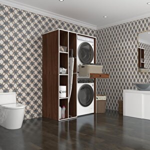 Çamaşır-kurutma Makinesi Dolabı Gutas Sol Cvz 187*120*60 Çekmeceli Banyo