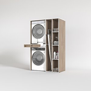 Çamaşır-kurutma Makinesi Dolabı Gutas Sağ Crd 187*120*60 Çekmeceli Banyo