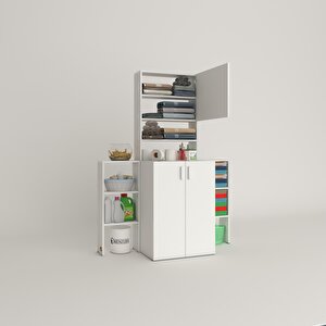 Çamaşır Makinesi Dolabı Kasparovmaksmdf Byz 180*096*55-20 % 100 Mdf Full Mdf Banyo Kapaklı Arkalıksız