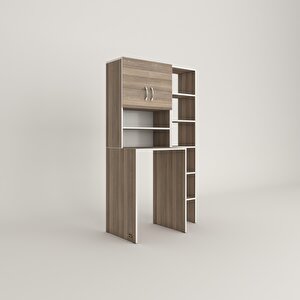 Çamaşır Makinesi Dolabı Hayzummaks Crd 180*096*55 Banyo Kiler Çift Kapaklı Arkalıklı