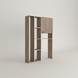 Çamaşır Makinesi Dolabı Veronikasüpürge Crd 180*126*20 Banyo Arkalıksız Raflı