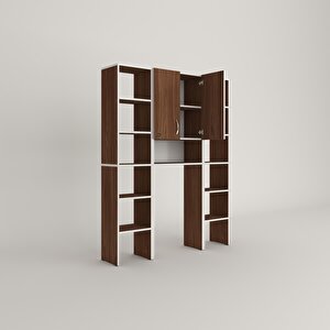 Çamaşır Makinesi Dolabı Sinemmaksduble Cvz 180*126*30 Banyo Kapaklı Arkalıklı Raflı