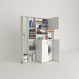 Çamaşır Makinesi Dolabı Kasparovmega Byz 180*156*55-20 Banyo Kapaklı Arkalıksız
