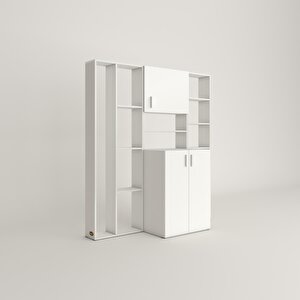 Çamaşır Makinesi Dolabı Kasparovmega Byz 180*156*55-20 Banyo Kapaklı Arkalıksız