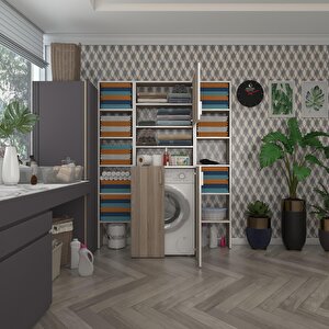 Çamaşır Makinesi Dolabı Kasparovmaksduble Crd 180*126*55-20 Banyo Kapaklı Arkalıksız