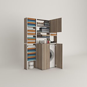 Çamaşır Makinesi Dolabı Kasparovmaksduble Crd 180*126*55-20 Banyo Kapaklı Arkalıksız