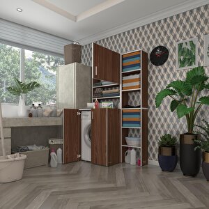 Çamaşır Makinesi Dolabı Kasparovmaks Cvz 180*096*55-20 Banyo Kapaklı Arkalıksız