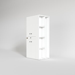 Çamaşır-kurutma Makinesi Dolabı Ahi Evranmdf Sağ Byz 187*090*60 Çekmeceli % 100 Full Mdf