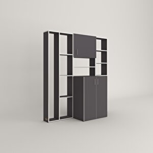 Çamaşır Makinesi Dolabı Kasparovmega Gri 180*156*55-20 Banyo Kapaklı Arkalıksız