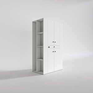 Çamaşır-kurutma Makinesi Dolabı Biruni Byz 187*110*60 Çekmeceli Raflı Banyo