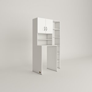 Çamaşır Makinesi Dolabı Hayzummaksmdf Byz 180*096*55 % 100 Mdf Full Mdf Banyo Kiler Çift Kapaklı Arkalıklı
