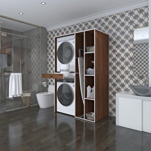 Çamaşır-kurutma Makinesi Dolabı Gutas Sağ Cvz 187*120*60 Çekmeceli Banyo