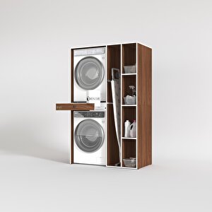 Çamaşır-kurutma Makinesi Dolabı Gutas Sağ Cvz 187*120*60 Çekmeceli Banyo