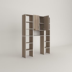 Çamaşır Makinesi Dolabı Sinemmaksduble Crd 180*126*30 Banyo Kapaklı Arkalıklı Raflı