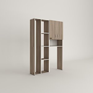 Çamaşır Makinesi Dolabı Sinemsüpürge Crd 180*126*30 Banyo Kapaklı Arkalıklı Raflı
