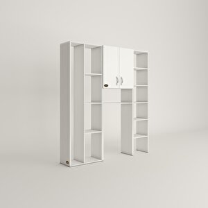 Çamaşır Makinesi Dolabı Veronikamegamdf Byz 180*156*20 % 100 Mdf Full Mdf Banyo Arkalıksız Raflı