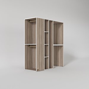 Çamaşır-kurutma Makinesi Dolabı Ve Giysi Dolabı Kazvini Sol Crd 180*160*60  Banyo