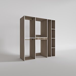 Çamaşır-kurutma Makinesi Dolabı Ve Giysi Dolabı Çekmeceli Hattab Sağ Raf Crd 187*160*60  Banyo