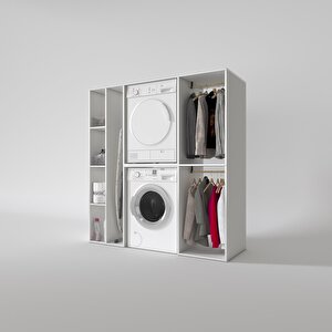 Çamaşır-kurutma Makinesi Dolabı Ve Giysi Dolabı Cevherimdf Sol Byz 180*170*60  % 100 Full Mdf