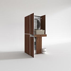 Çamaşır-kurutma Makinesi Dolabı El Kindi Cvz 187*070*60 Çekmeceli Kapaklı Banyo