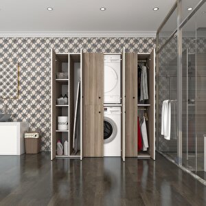 Çamaşır-kurutma Makinesi Dolabı Ve Giysi Dolabı Suyuti Sol Crd 180*170*60  Banyo