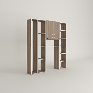 Çamaşır Makinesi Dolabı Veronikamega Crd 180*156*20 Banyo Arkalıksız Raflı