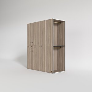 Çamaşır-kurutma Makinesi Dolabı Ve Giysi Dolabı Çekmeceli Eşari Sağ Crd 187*160*60  Banyo