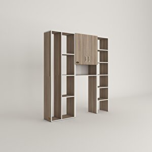 Çamaşır Makinesi Dolabı Sinemmega Crd 180*156*30 Banyo Kapaklı Arkalıklı Raflı