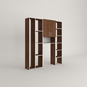 Çamaşır Makinesi Dolabı Sinemmega Cvz 180*156*30 Banyo Kapaklı Arkalıklı Raflı