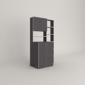 Çamaşır Makinesi Dolabı Kasparovmaks Gri 180*096*55-20 Banyo Kapaklı Arkalıksız