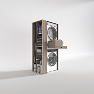 Çamaşır-kurutma Makinesi Dolabı Bacce Sol Crd 187*090*60 Çekmeceli Banyo