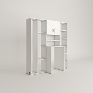 Çamaşır Makinesi Dolabı Hayzummega Byz 180*156*55 Banyo Kiler Çift Kapaklı Arkalıklı