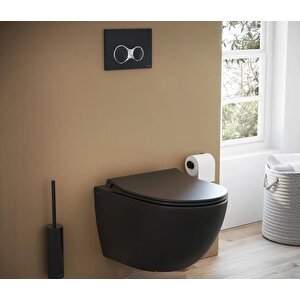 Sento Soft Slim Klozet Kapağı-dp-m.siyah 120-483-009 Yavaş Kapanır