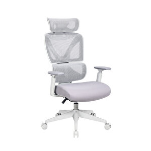Unique-s Yönetici Ve Çalışma Koltuğu-gri-krem 74x117.5-127x65.5 Cm