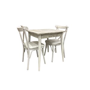 Mendel Masa Ve Bahar Çapraz Sandalye Takimi, Kri̇stal, 70x70