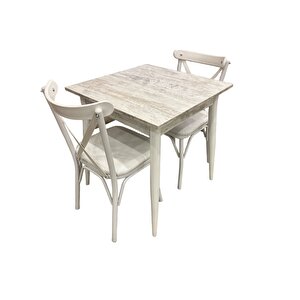 Mendel Masa Ve Bahar Çapraz Sandalye Takimi, Kri̇stal, 70x70