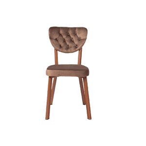 Mendel Masa Ve Ri̇vone Sandalye Takimi, Barok Cevi̇z, 70x70