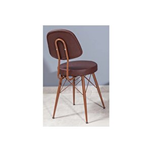 Mendel Masa Ve Eyfel Sandalye Takimi, Barok Cevi̇z, 70x70