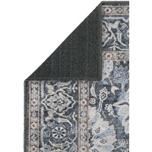 Cool Halı Private Yeşil Halı Yolluk Eskitme Çiçek Desen Şönil Halı Otantik Yıkanabilir salon halısı