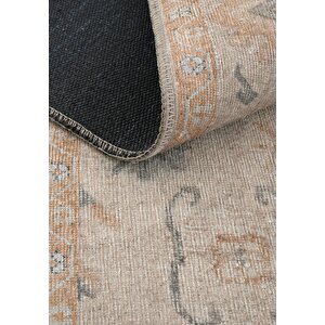 Cool Halı Private Krem Eskitme Vintage Halı Yolluk Etnik Otantik Şönil Halı Yıkanabilir Salon Halısı