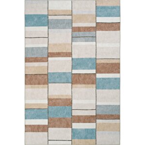 Carnival Renkli Hol Koridor Halısı Dijital Baskı Halı Makinede Yıkanabilir Muftak Halısı 75x230 cm