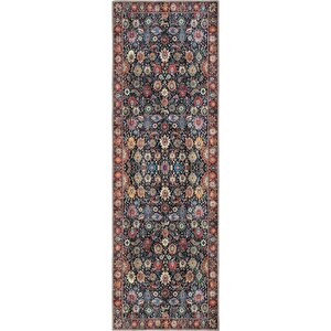 Private Renkli Yolluk Koridor Halısı Vintage Şönil Halı Çiçekli Yıkanabilir mutfak Halısı 75x230 cm