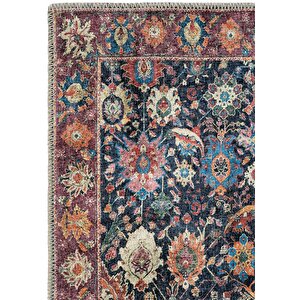 Private Renkli Yolluk Koridor Halısı Vintage Şönil Halı Çiçekli Yıkanabilir mutfak Halısı 75x230 cm