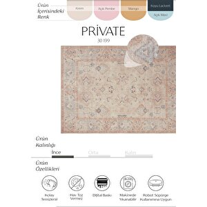 Private Krem Eskitme Vintage Halı Yolluk Etnik Otantik Şönil Halı Yıkanabilir Salon Halısı 150x230 cm