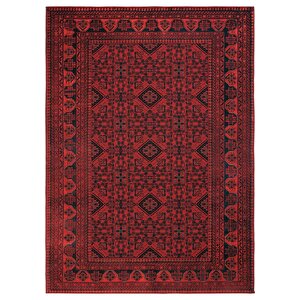 Private Kırmızı Halı Yolluk Şönil Halı Afgan Etnik Desen Yıkanabilir Otantik Salon Halısı 75x230 cm